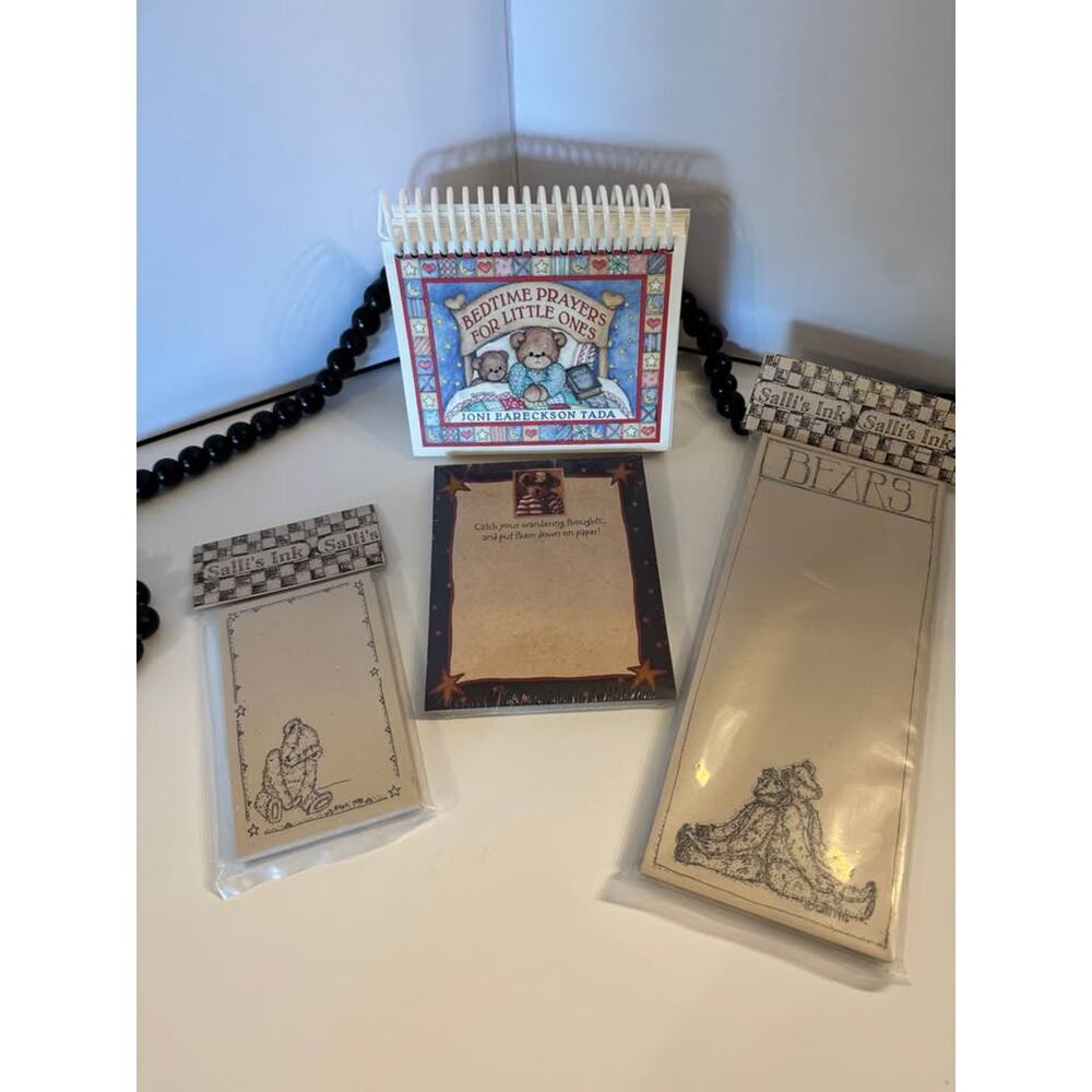 Salli's Ink Bear Notepads & Bedtime Prayers Book Bundle